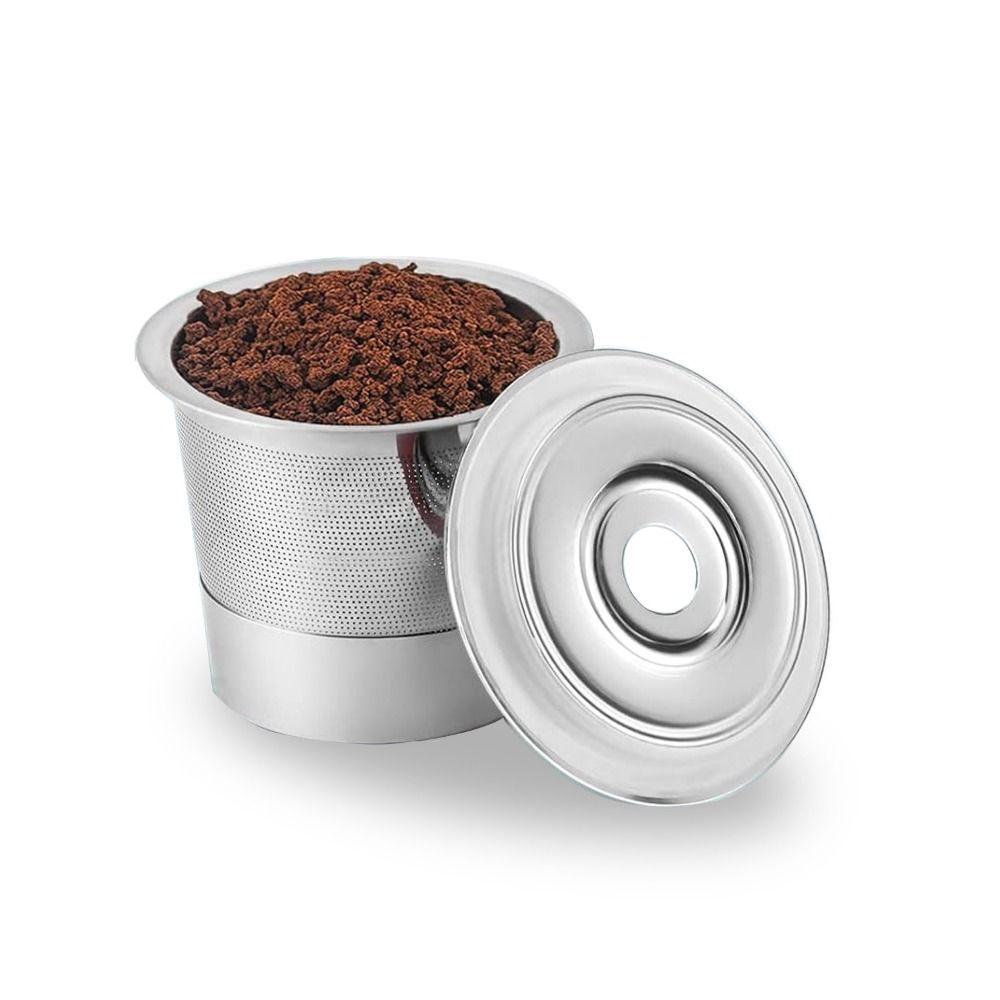 Stainless Steel Reusable K Cups with Lids Sturdy Coffee Capsule Cup Anti-rust Easy To Clean Coffee Pod Filter Coffee Accessories