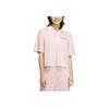 Adidas Verbiage Loose Short Sleeve Polo Shirt Women Tops Light-Pink JZ1584