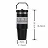 30oz Large Capacity Car Cup Stainless Steel Thermos Cup with Straw Travel Sports Water Bottle Vacuum Flask Coffee Insulation Cup