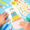 Детский набор для рисования ракелем, набор наклеек с красками и радугой, точечная живопись