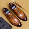 [Pre-Sale Non-Spot] Dress Leather Shoes Men'S Genuine Leather British Engraved Block First-Layer Cowhide Business Men'S Shoes