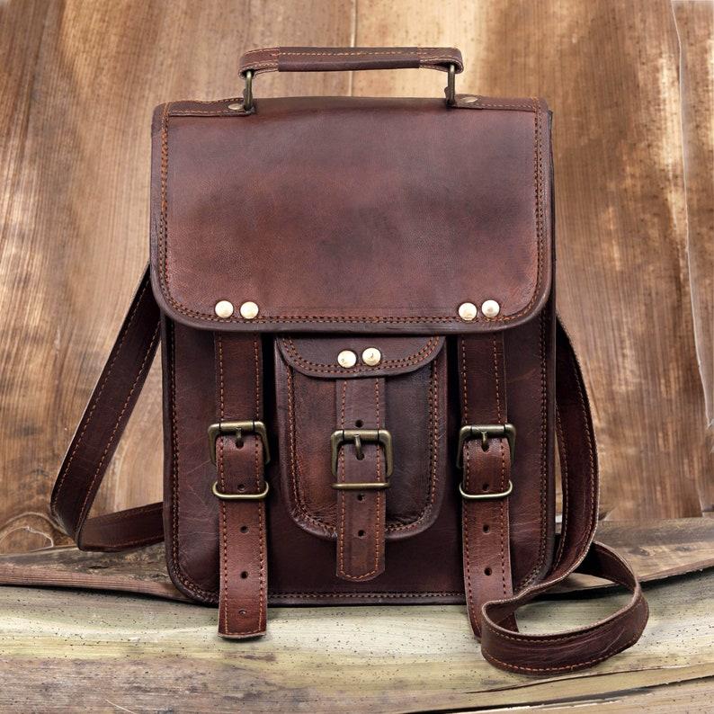 Genuine Leather Satchel Bag iPad Bag Shoulder Bag for Men & Women Gift for Men Office Bag Work Rustic Bag Satchel
