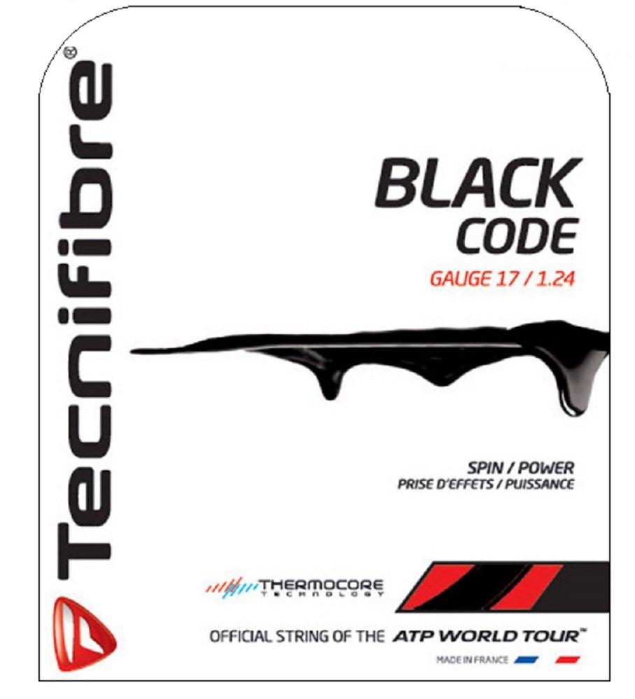 Теннисная струна Tecnifibre BLACK CODE 1,24 мм Черная (BK) TFG504