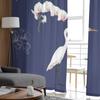 White Heron Cockatoo Parrot Sheer Curtains for Living Room Transparent Tulle Window Curtain Bedroom Kitchen Decor Veil Drapes