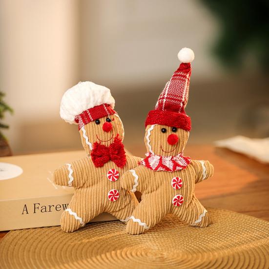 1/2 шт. Рождественский пряничный человечек, плюшевая кукла, игрушка, имбирный кулон, Рождество