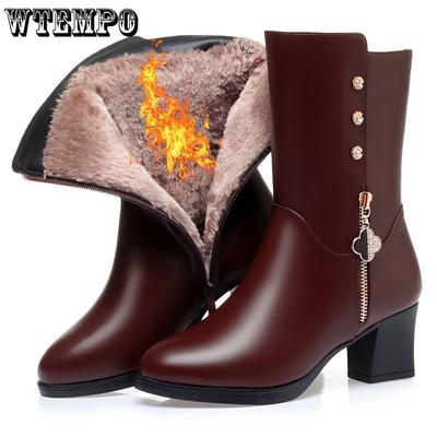 Сапоги до колена женские на высоком каблуке повседневные зимние длинные сапоги женская мода на молнии