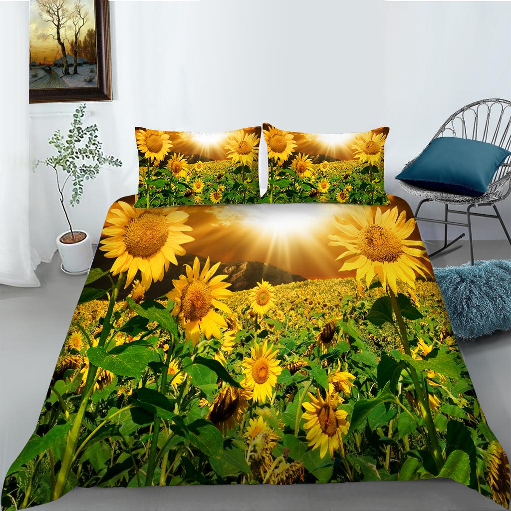 3D Digital Printed Bedding, Flower Pattern, Down Duvet Cover Set, Bedroom Down Duvet Cover, Pillowcase, Single/double Bed, Full Size Home Decoration