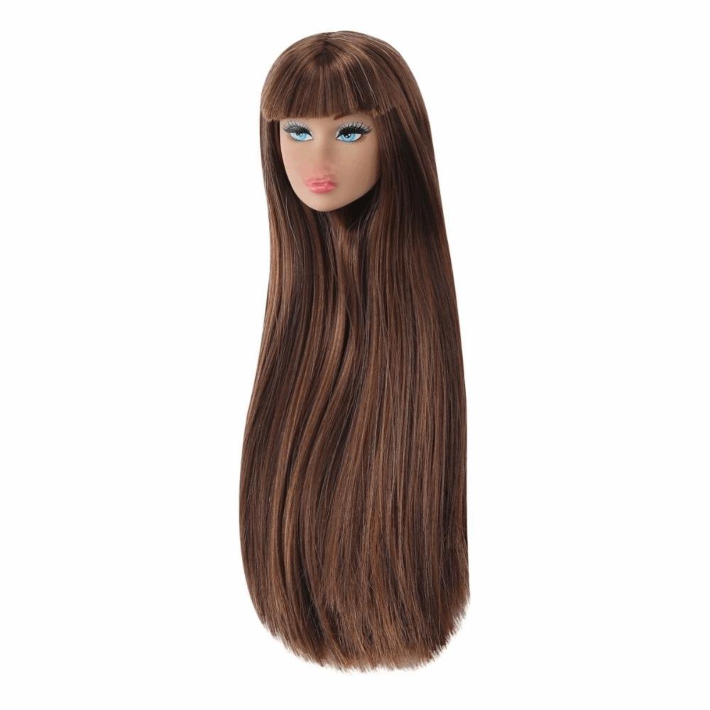 Белая Обычный Загар Кукольная Голова Длинные Волосы Голова Модной Куклы для 11,5-дюймового BJD Кукольного Тела