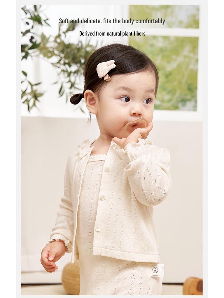 Xiao An Dan Toddler Spring & Autumn Long Sleeve Cardigan - Modal Cotton Blend