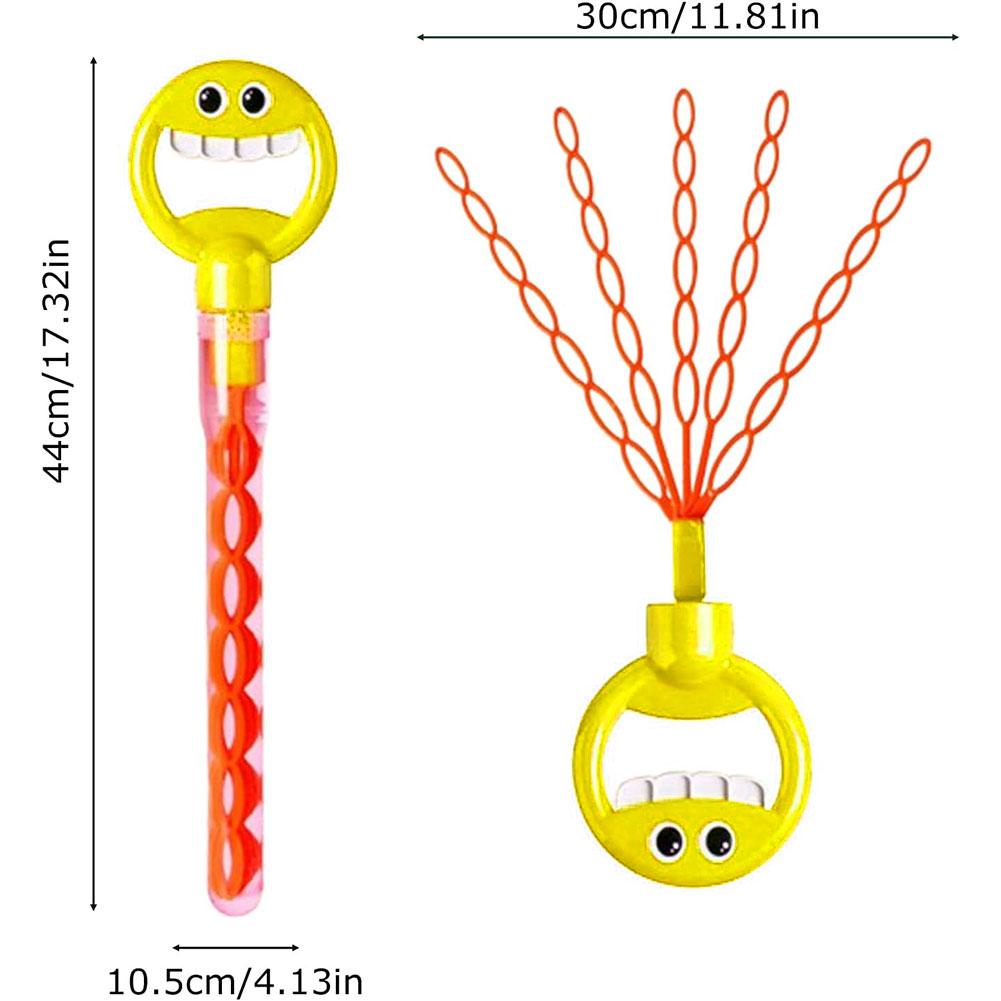 Ручной аппарат для выдувания пузырей с улыбающимся лицом на 32 отверстия для детей, летний подарок