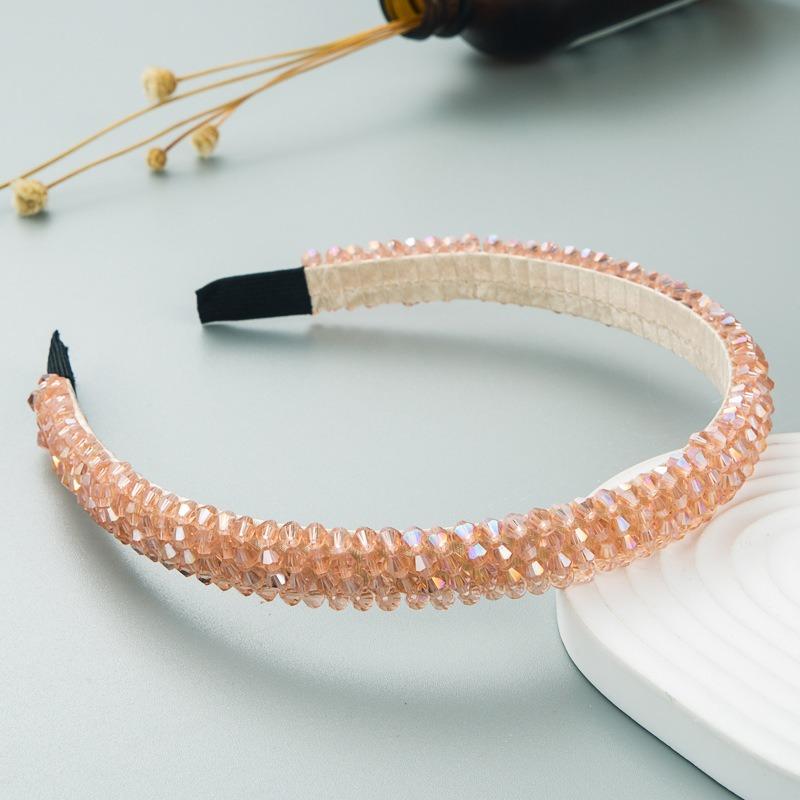 Hairband: Плетеная нить из лески с кристаллами для волос, с высококлассным дизайном, подходит для умывания лица.