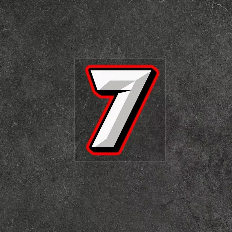0 To 9 Creative Arabic Numbers Racing Number Helmet Racing Vinyl Decals Motorcycle Accessories Sticker Car Styling and Decals