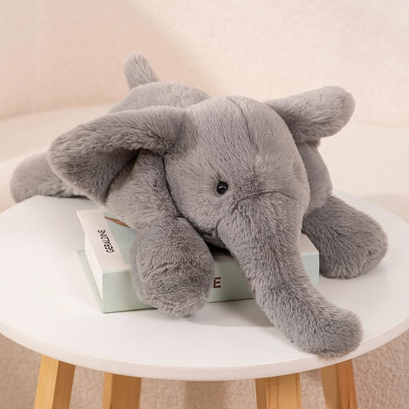 45/60cm Cartoon Lying Down Elephant Plush Toys Cute Soft Funny Stuffed Pillows Dolls For Birthday Festival Gift Room Decor