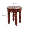 30.48 Cm. Wood, Carving. Beautiful Carving Design. Side Table. Coffee Table. Corner Table