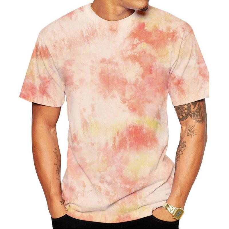 Красочная футболка с 3D принтом Tie Dye, мужская и женская модная уличная одежда, футболки с короткими рукавами, большие детские футболки в стиле Харадзюку, топы, одежда