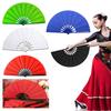 Solid Color Folding Fan Chinese Style Kung Fu Dance Performance Handheld Fan Portable Summer Cooling Fan Decoration Party Accessories