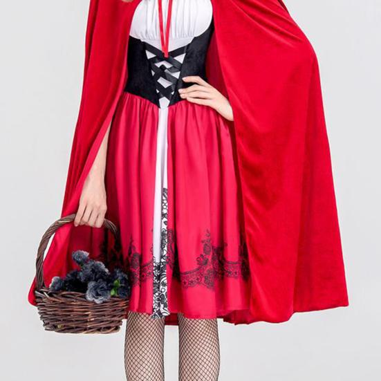 Костюм на Хеллоуин Маленькая ведьма горничная Косплей Костюм Красная шляпа Ведьма Плащ Платье Костюм для вечеринки