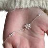 Серебряный браслет-подвеска Лилия Новый Крутой Элегантный Универсальный Премиум Женская Нишевая Универсальная Бижутерия