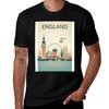 England Traditional Travel Poster Tshirt Summer Fashion Casual Tee Shirt