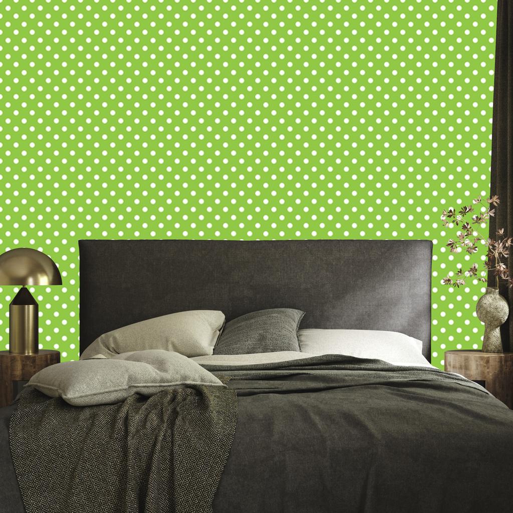 Dots Wallpaper, Lime Background, Lime Center for Living Room and Bedroom 50x1000