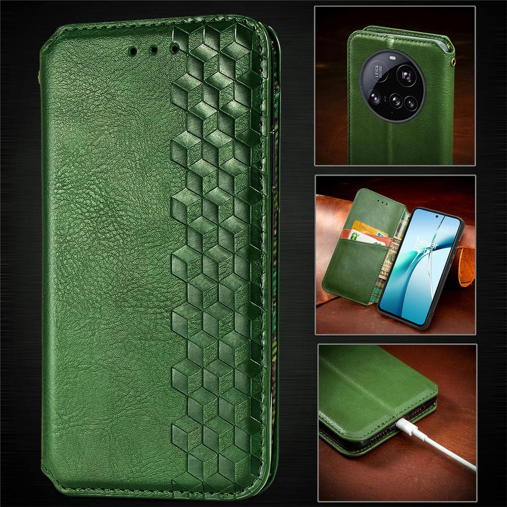 Для Xiaomi 15 Ultra Чехол Ромбовидный Оттиск Кожа PU Кошелек Чехол для Телефона