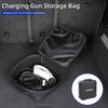 PIG1 New Energy Vehicle Charging Gun Storage Pouch Waterproof Leather Car Organizer Bag For VW Tiguan Golf Passat mk5 mk6 CC Golf 5 7