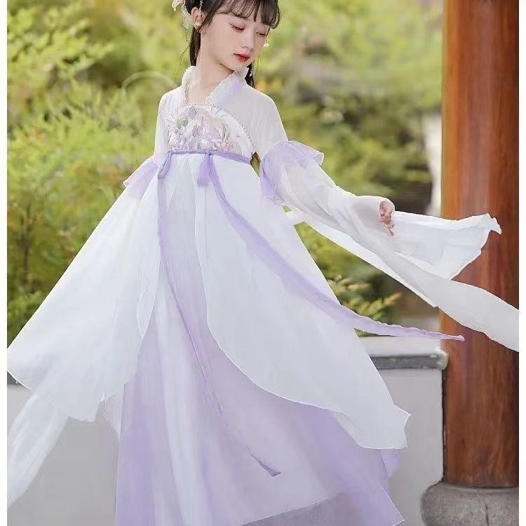 Hanfu Ruqun Весна/Осень 2025: Супер-фееричный древний стиль Тан-костюм для девочек