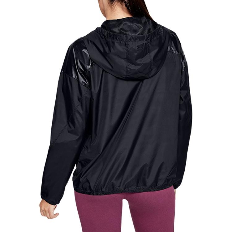 (WMNS) Женская куртка Under Armour Unstoppable Woven с полной молнией 'Черная' 1349321-001