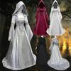 Women's Fashion Long Sleeve Hooded Gothic Dress Floor Length Cosplay Dress
