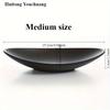 1PC Multifunctional Tray Oval Frosted Black Jewelry Ring Jewelry Key Tray Organizer Kitchen Supplies