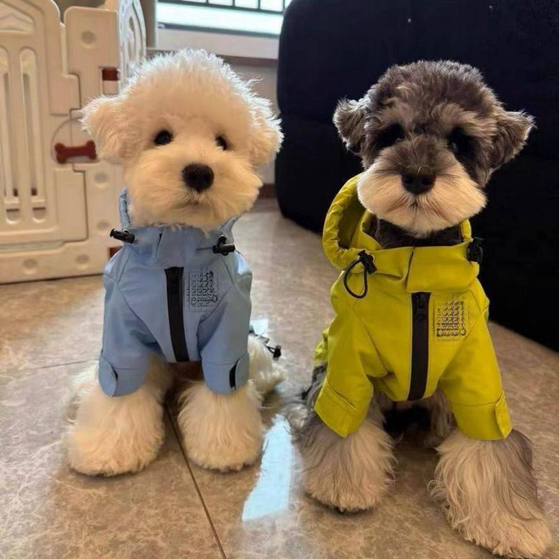 Pet 3-in-1 Waterproof Raincoat Schnauzer Bichon Teddy Shiba West Highland Terrier Winter Outdoor Dog Jacket