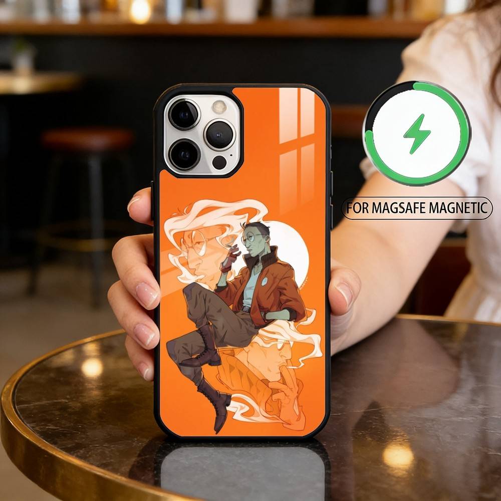 Чехол для телефона G-Game D-Disco E-Elysium для iPhone 17, 16, 15, 14, 13, 12, 11 Plus, Pro Max Магнитный Для Magsafe Беспроводной Зарядки
