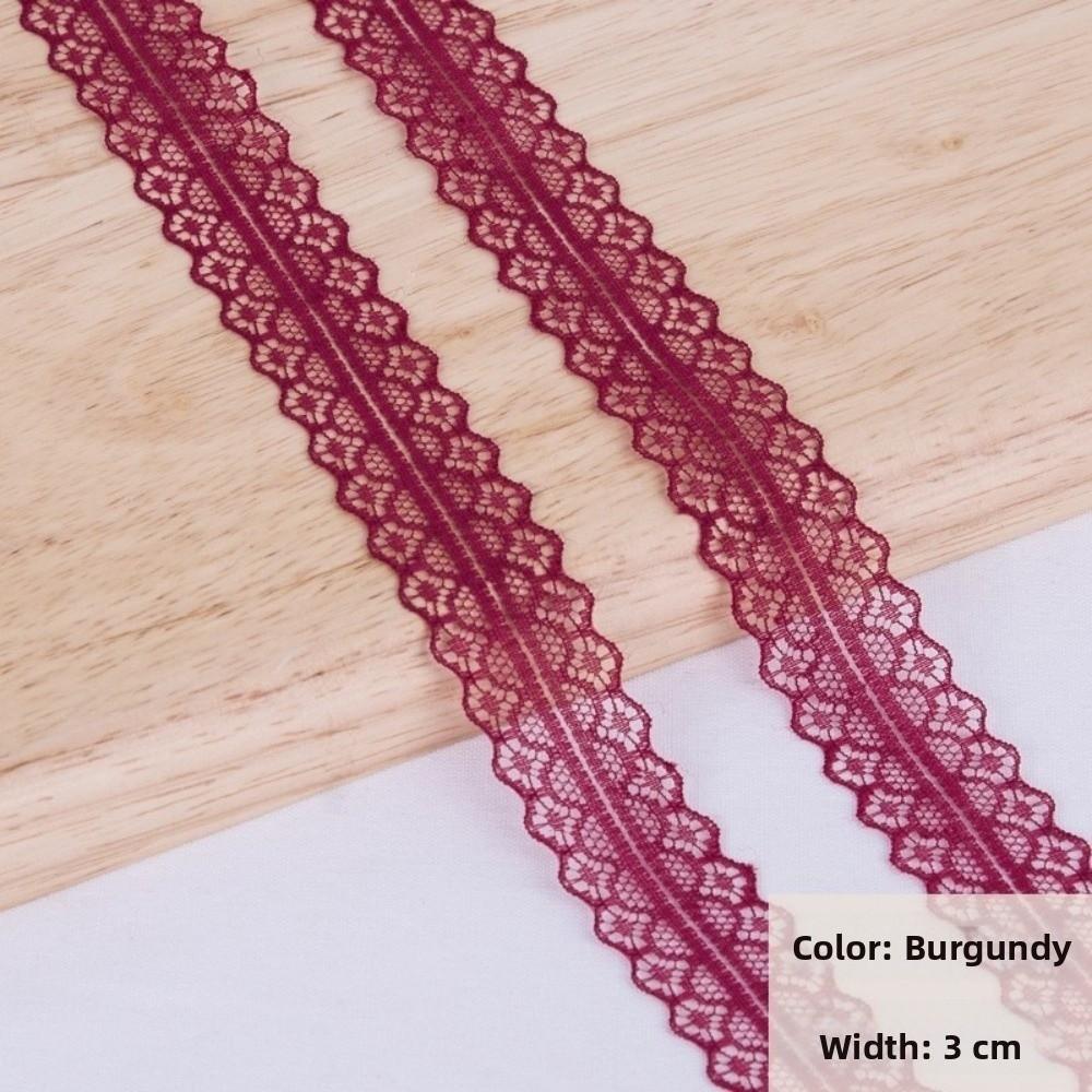 10 Yards Length Embroidered Lace Ribbon 3cm Width DIY Lace Material For Gift Box