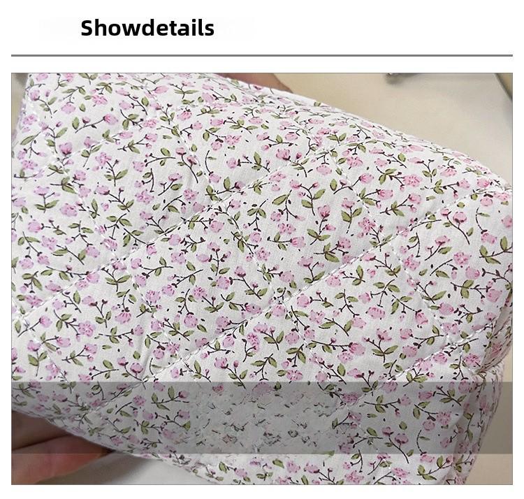 2024 Цветочная хлопковая косметичка - Большая вместимость, портативная, для хранения в руке