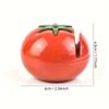 1pc Cute Tomato-Shaped Knife Sharpener with Handle & Non-Slip Base - Durable Plastic Kitchen Whetstone for Knives & Scissors