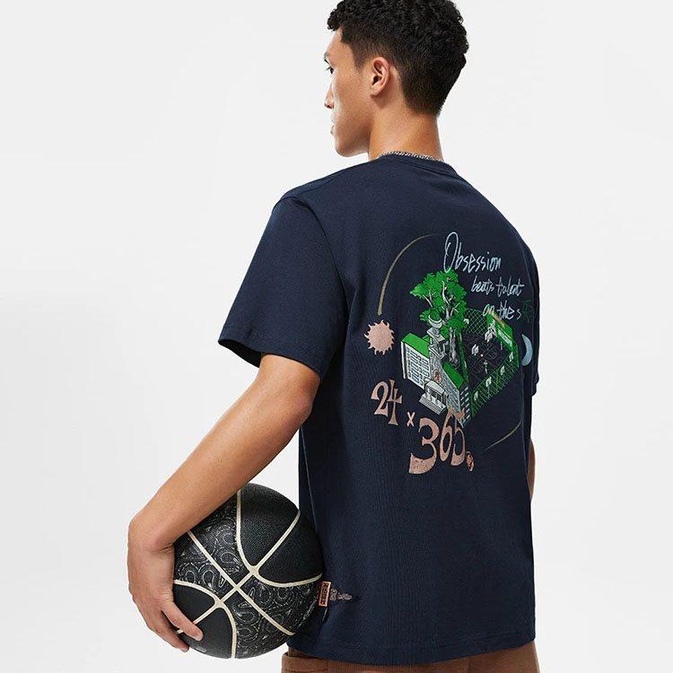 Футболка Li Ning Badfive Унисекс Темно-синий AHST511-6