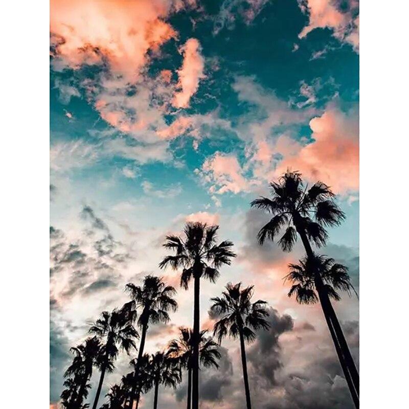 5D DIY Алмазная картина Комплект Кокосовая пальма Алмазная вышивка Стразы Украшения для дома