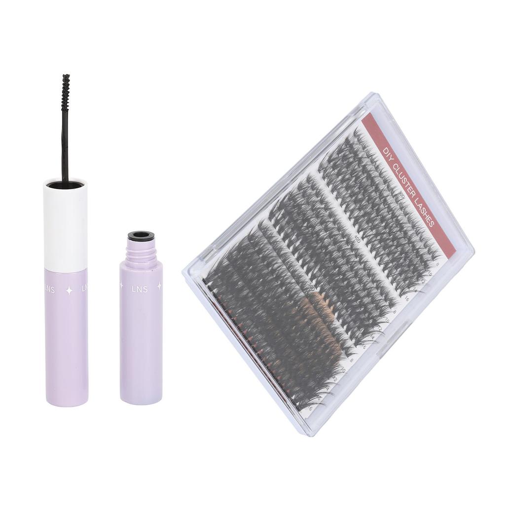Набор для наращивания ресниц на 320 кластеров, 8/10/12/14/16 мм, смешанный набор для реалистичного наращивания ресниц с 10 мл клея