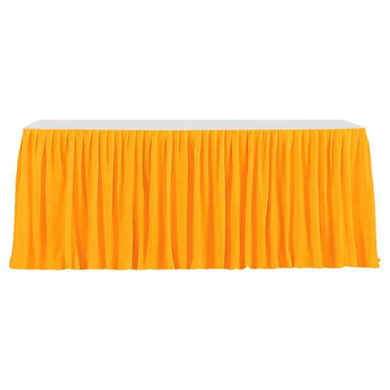 6FT Table Skirt for Rectangle Tables Wrinkle Resistant Pleated Tablecloth Reusable Ruffle Table Cloth for Christmas Baby Shower Wedding