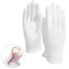4Pairs White Gloves Cotton Soft Thin Coin Jewelry Silver Inspection Work Gloves