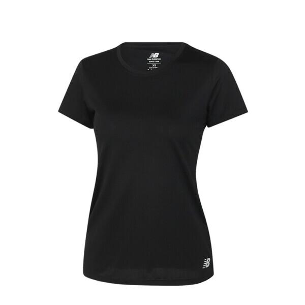 New Balance Women S ShorT Sleeve T ShirT Core Run Black wT11205 Bk