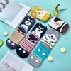 5 Pairs Cute Socks Women Novelty Animal Socks for Girl Cartoon Cotton Casual Crew Funny Style Socks