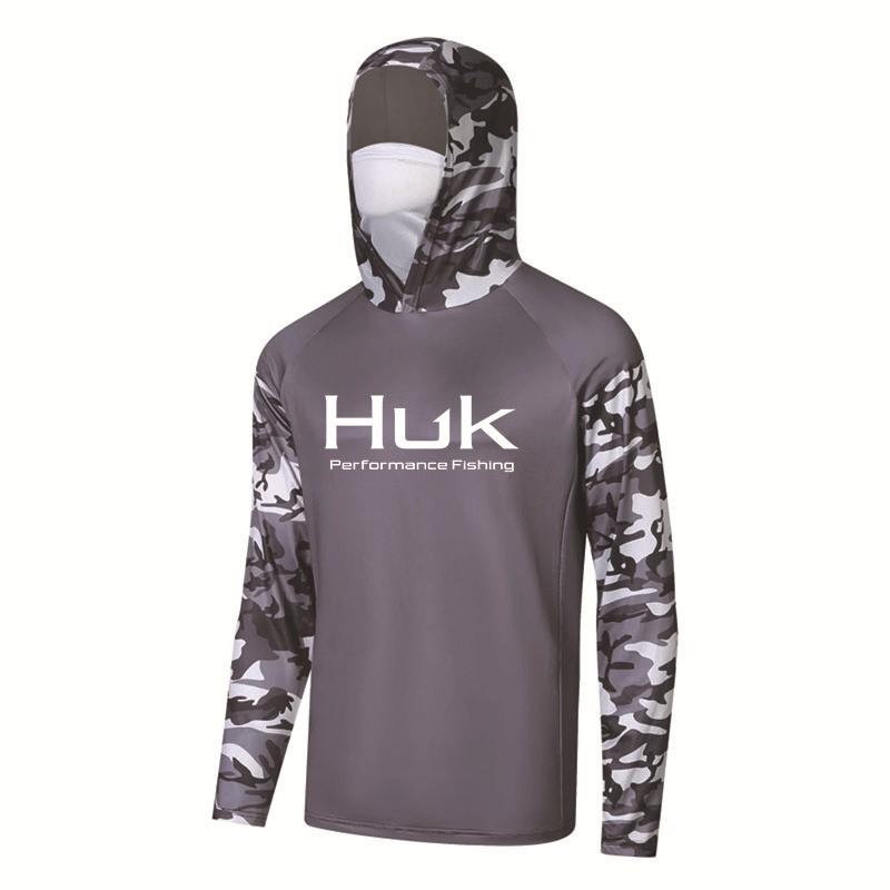 Mens Quick-Dry UV Protection Hooded Fishing Shirt Summer Outdoor Angling Lightweight Breathable Performance Top