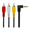 To RCA Stereo Audio Video Male AUX Cable To 3 RCA Male Plug RCA AV Camcorder Video Cable Elbow 3.5mm 3.5mm (3.5 2.5m)