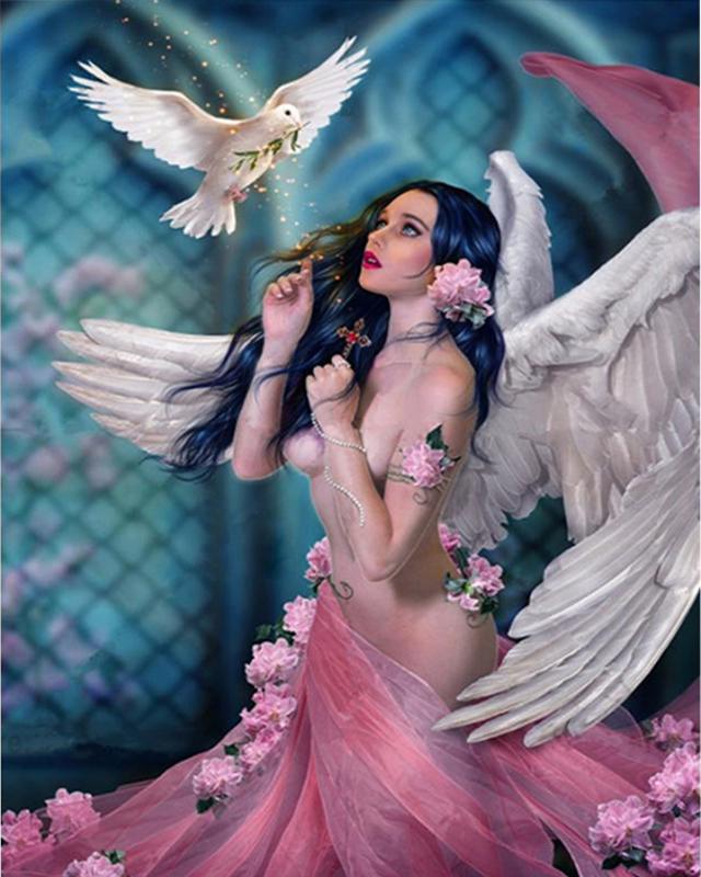 5D DIY алмазная живопись Русалка полная дрель вышивка крестиком Алмазная вышивка феи и животные домашняя картина горный хрусталь подарок ручной работы