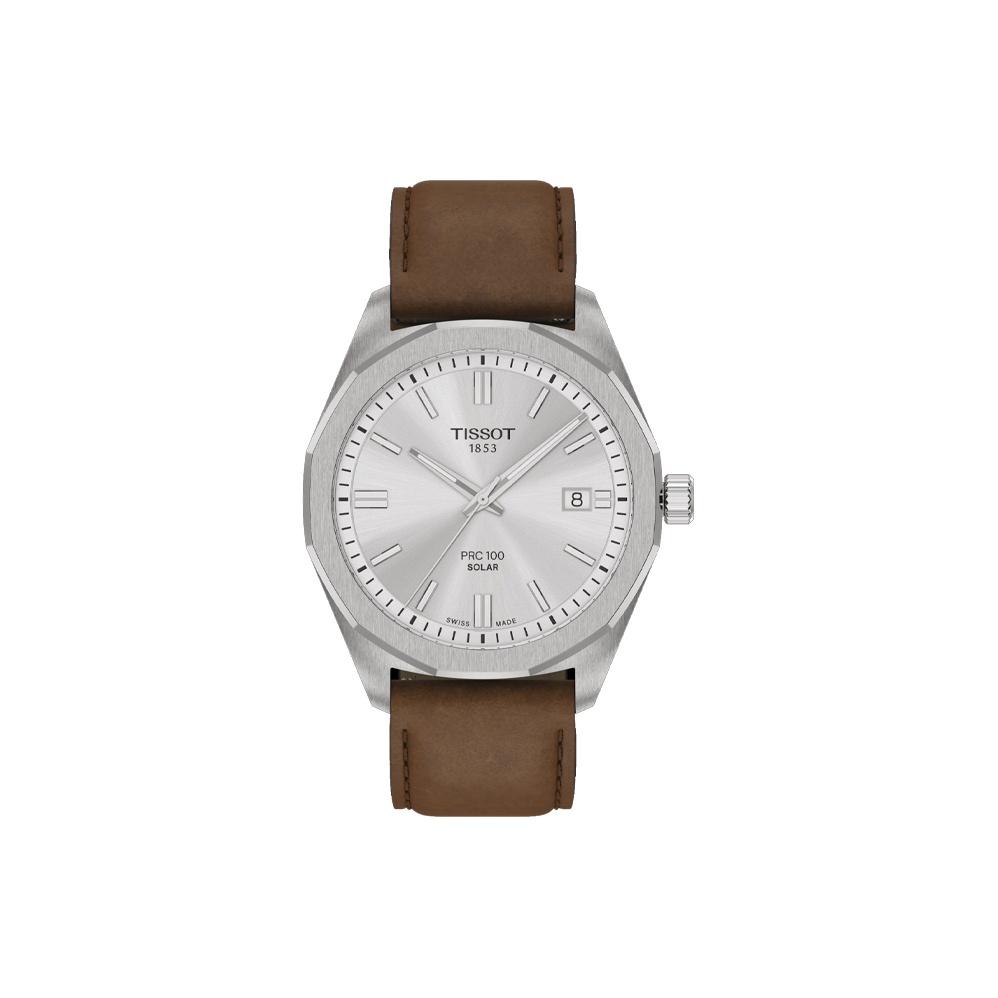Tissot PRC100 Солнечный кварцевый механизм Мужские часы Часы 39 мм Черный циферблат T151.422.33.051.00