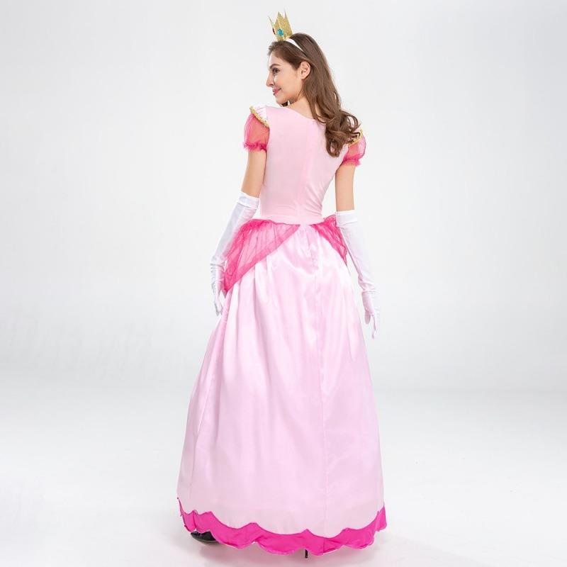 Halloween Costume Mario, Princess Peach Ink Rice Stage Dress, Party Queen Dress
