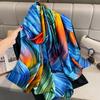Новая модная весенне-осенняя имитация шелка с принтом шелковый шарф женский длинный шарф подарок шаль шарф