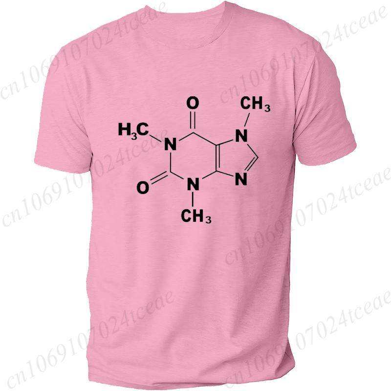 Science T Shirt Mens Funny Caffeine Molecule Gamer Geek Funny Tee Men's Summer Clothing Short Sleeve T-shirt Top Casual Tees