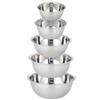 5pcs/Set Stainless Steel Mixing Bowls Non Slip Nesting Whisking Bowls Set Mixing Bowls for Salad Cooking Baking